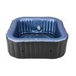 Piscina jacuzzi, gonflabila, patrata, cu pompa 1800 L/h, filtru, prelata acoperire, negru si albastru, 930 L, 6 persoane, 185x185x68 cm, MSpa