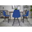 Scaun stil scandinav, Artool, Osaka, PP, lemn, albastru si negru, 46x54x81 cm