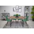 Set 4 scaune stil scandinav, Artool, Osaka, PP, lemn, verde si negru, 46x54x81 cm