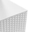 Ghiveci de flori, Prosperplast, Rato Low, patrat, imitatie ratan, alb, 22.3x22.3x22.8 cm