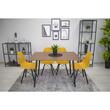 Scaun stil scandinav, Artool, Osaka, PP, lemn, mustar si negru, 46x54x81 cm