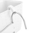 Jardiniera decorativa, Prosperplast, imitatie ratan, suport, alba, 49.2x17.2x17.4 cm