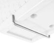 Jardiniera decorativa, Prosperplast, imitatie ratan, suport, alba, 49.2x17.2x17.4 cm