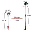 Foarfeca electrica de gradina cu maner telescopic, acumulator 1.5 Ah, 7.2 V