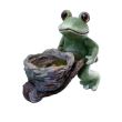 Decoratiune gradina din ceramica - Broasca cu roaba 34cm