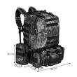 Ghiozdan/rucsac turistic, Springos, model Survival, 4 in 1, impermeabil, 50 L, camuflaj, gri, 50x40x50 cm