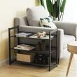 Suport depozitat incaltaminte, Songmics, 3 polite, metal, negru, 74x30.7x62.8 cm