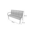 Banca de gradina din plastic structura de otel 120x82x41cm - KIMBRA