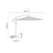 Umbrela gradina/terasa, articulatie tip banana, verde, 300 cm, Demi