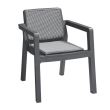 Set mobilier gradina/terasa, grafit, masa, 1 banca, 2 scaune, Emily