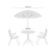 Set mobilier gradina/terasa pentru copii, pliabil, rosu, model buburuza, masa cu umbrela, 2 scaune, Melisenda