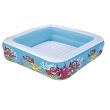 Piscina gonflabila pentru copii, patrata, cu acoperis, model coral, 147x147x122 cm, Bestway