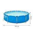 Piscina structura metalica, rotunda, cu filtru, albastru, 305x76 cm, Bestway Steel Pro 