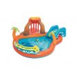 Piscina gonflabila pentru copii, de joaca, cu tobogan, 265x265x104 cm, Bestway Laguna Lava 