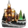 Decoratiune Craciun, Biserica cu 8 LED-uri, 20x15x20 cm