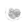 Decoratiune gradina, ceramica, iepure cu carucior, 34x19x39 cm