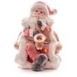 Decoratiune ceramica, Mos Craciun cu saxofon, LED, 22.5x22.5x35.5 cm