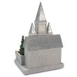 Decoratiune Craciun, Biserica cu scena Nasterea Domnului, 6 LED, 3xAA, 17x13x26 cm 