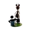 Decoratiune metalica pentru gradina, furnica cu lopata, 26x14x40 cm