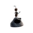 Decoratiune metalica pentru gradina, furnica pe piatra, 24x15x35 cm 