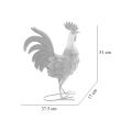 Decoratiune metalica pentru gradina, cocos, 37.5x17x51 cm