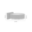 Lampa solara de perete/gard, LED, 2 buc, 14x12x5.5 cm