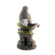 Decoratiune gradina, ceramica, pitic cu felinar, 25x20x45 cm 