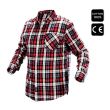 Camasa de lucru bumbac, rosu-gri-alb, marime XL/56, NEO
