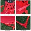Set mobilier gradina/terasa pentru copii, pliabil, rosu, model buburuza, masa cu umbrela, 2 scaune, Melisenda