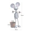 Decoratiune gradina metalica soarece 26x18x53cm
