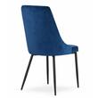 Set 4 scaune stil scandinav, Artool, Imola, catifea, metal, bleumarin, 48.5x61x93.5 cm