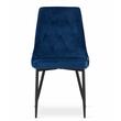 Set 4 scaune stil scandinav, Artool, Imola, catifea, metal, bleumarin, 48.5x61x93.5 cm