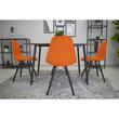 Scaun stil scandinav, Artool, Osaka, PP, lemn, portocaliu si negru, 46x54x81 cm