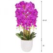 Orhidee arificiala cu ghiveci, violet, 80 cm, Springos