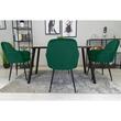 Scaun stil scandinav, Artool, Lugo, catifea, metal, verde si negru, 57.5x56.5x86.5 cm