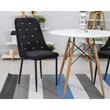 Scaun stil scandinav, Artool, Amore, catifea, metal, negru, 48x56x93 cm
