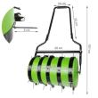 Aerator de gazon, tavalug, rotativ, 2 in 1, maner detasabil, 35 L, 60x107 cm, Isotrade 