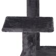 Ansamblu de joaca pentru pisici, Springos, cu platforme, culcus, grafit si crem, 52x37x121 cm