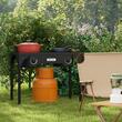 Aragaz gradina/camping, portabil, cu picioare detasabile, 2 arzatoare, gaz propan, 150000 BTU, 79x40x73 cm