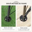 Arcada metalica, pergola, pentru gradina, 114x30x230 cm