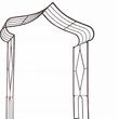 Arcada metalica, pergola, pentru gradina, ascutita, bronz antic, 173x51x260 cm