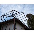 Arcada metalica, pergola, pentru gradina, ascutita, bronz antic, 173x51x260 cm