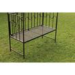 Arcada metalica, pergola, pentru gradina, cu banca, bronz antic, 123x63x252 cm