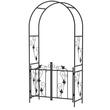 Arcada metalica, pergola pentru gradina, cu portita, 107x45x217 cm