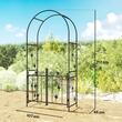 Arcada metalica, pergola pentru gradina, cu portita, 107x45x217 cm