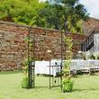 Arcada metalica, pergola pentru gradina, cu portita, 107x45x217 cm