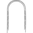 Arcada metalica, pergola, pentru gradina, 120x44x219 cm, Strend Pro