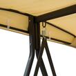 Balansoar gradina, 3 locuri, bej, 260x124.5x180 cm, perne captusite, max 360 kg