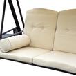 Balansoar gradina, 3 locuri, bej, 260x124.5x180 cm, perne captusite, max 360 kg