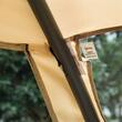 Balansoar gradina, 3 locuri, cu plasa insecte, crem, 240x135x197 cm, functie pat, max 300 kg